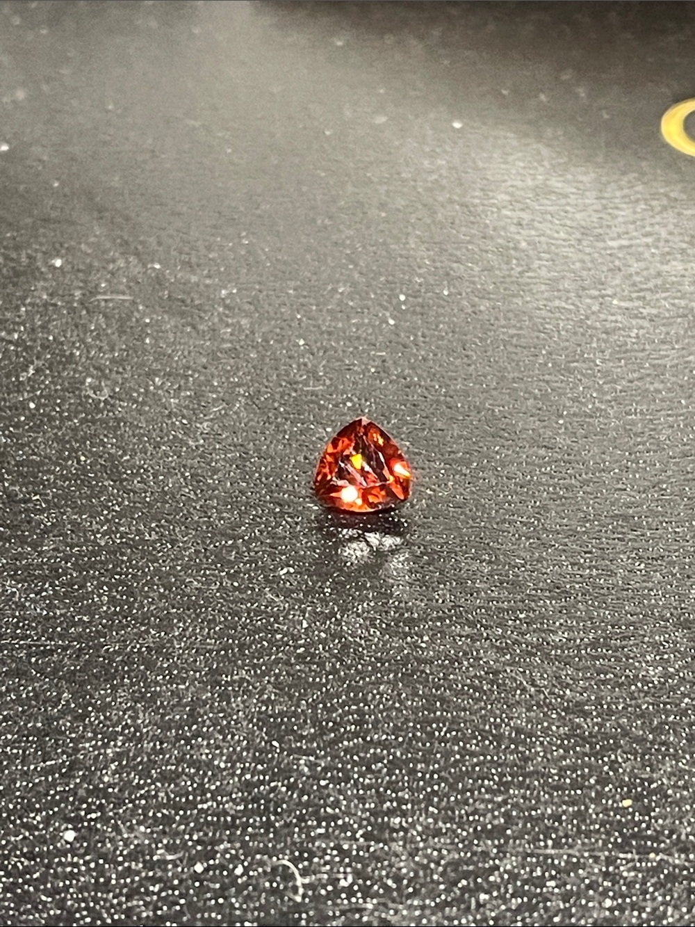 Trillion Cut Natural Ratanakiri Cherry zircon Loose Stone